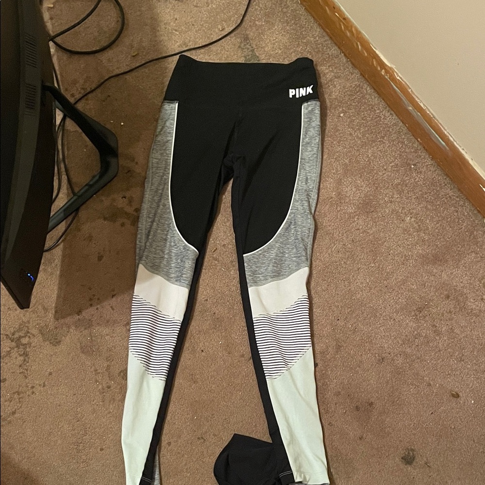 Victoria's Secret Black and Gray Track Pants